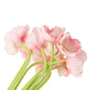 Artificial PU  Flowers Wedding Bouquet Home Decor Pink 10 Stems 32cm