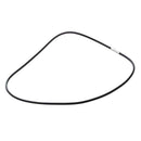 19.75 Inch 3mm Fashion Rubber Cord Necklace with Stainless Steel Closure -