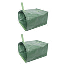 2Pcs Green Garden Lawn Leaf Yard Waste Bag Large Clean Up Container Tote Ga