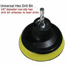 1X(Drill Brush Scrub Pad With Drill Attachment For Tile, Sink, Water Spot,