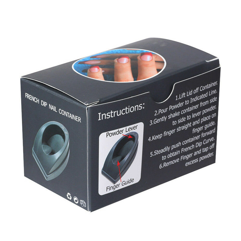 1pc French Dipping Power Tray Manicure Container Mould Nail Dip Container Supply