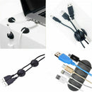 20x Cable Clips Tidy Cord Lead Desk Organiser USB Charger Holder Self-Adhesive