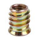 Set of 5 threaded insert M10 x 20 mm for wood E9N3