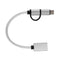 2 in 1 Adapter Braided Cable Type-C Micro USB OTG Fast Charging Cord Universal