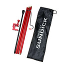 Telescopic Foldable Lamp Rod for Fishing Camping Light Holder Pole (Red) A