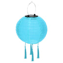 10inch LED Solar Lantern Waterproof Outdoor Hanging Decor Lamp (Light Blue)