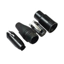 1 Pair XLR 3Pin Male Female DIY Audio Cable Connectors Solder Plug (Black) A