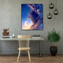 Painting By Numbers Kit DIY Moon Wolf Hand Painted Canvas Oil Art Picture A