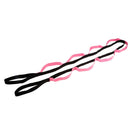 Yoga Strap Stretch Yoga Belt Band with Multi Grip Loops Pink and Black