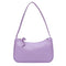 Simple Elegant Women Small Shoulder Bag Pure Color Sling Handbags (Purple)