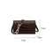 Women Crocodile Leather Shoulder Bag Solid Small Messenger Handbag (Brown)