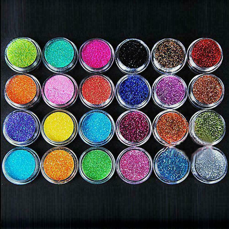Colorful DIY Nail Glitte Dust Powder Shiny Glitter Art Powder T Shining C8Z6