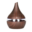 300ml USB Electric Aroma Air Diffuser Wood Ultrasonic Air Humidifier Essent Y6O7