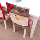 Style Claus Santa Cover Stool Hotel Ornaments Chair Square Decor Christmas