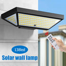 138 LED 4 Modes Solar Wall Light Waterproof PIR Motion Sensor Outdoor Lamp