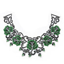 Embroidered floral lace neckline neck collar trim clothes sewing applique OZ