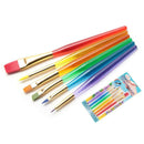 6 PCS Nylon Fan Paint Brush Set For Watercolor Oil Acrylic Gouache Painting