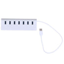 7-Port Aluminum USB 3.0 Hub + 5V/2A Power Adapter for PC Laptop Notebook Deskt%!