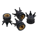 4pcs Universal Crown Style Car Tire Air Valve Stem Caps Dust Covers (Black)