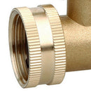 2X(3/4 Inch Garden Hose Water Pipe Connector Brass Valve Faucet Taps Splitt