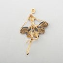 Clothing Alloy Ornament Ballerina Crystal Brooch Dancer Corsage Pin