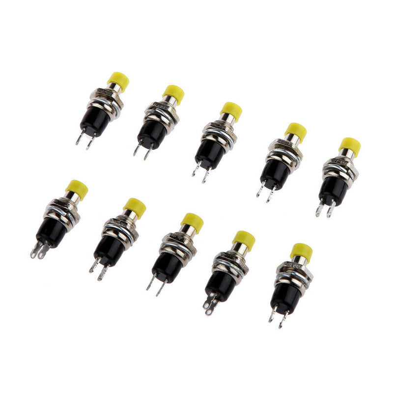 10pcs Momentary Push Button Switches 2pin SPST Release For Caravan Boat Camper