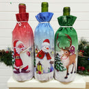 3Pcs Christmas Wine Bottle Dress Wine Bottle Cover Wine Coat Old Man Snowma