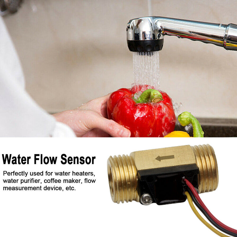 Easy Install Control Water Flow Sensor Switch Coffee Machine Copper Hall Effect