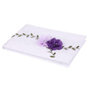 Wedding Guest Book White Lace Purple Flowers Signature Book Party Decor