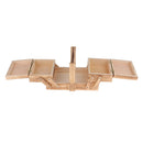 Wooden Cantilever Sewing Box Organizer, Needles, Thread, Scissors, Craft Storage