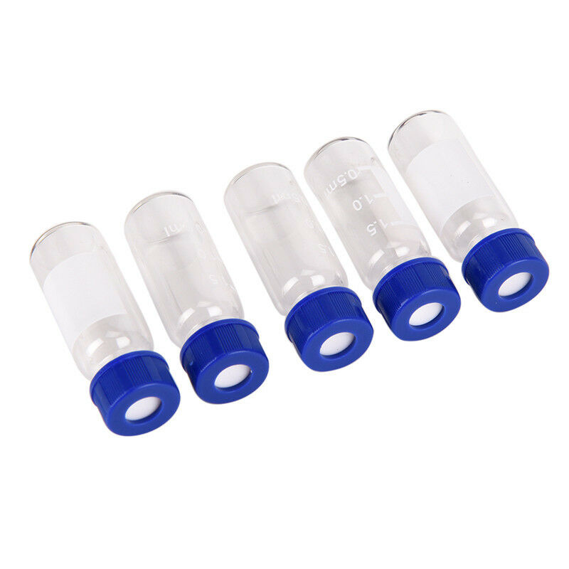 5x 2ml Transparent screw chromatographic bottle autosampler headspace vials  Ew