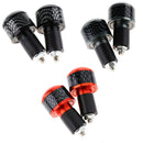 1 Pair Motorcycle Handlebar Grips Handle Bar Cap End Plugs - Black