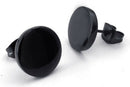 Jewelry Men's Earrings, 12mm Circle Ear Studs, 2pcs (1 Pair), Stainless Ste