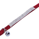 Collar Cat Baby Puppies Dog Safety Elastic Adjustable with Diamond Rhinesto
