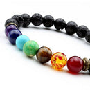 5PC X Beads 7 Chakra Color Crystal Stone Chakra Healing Bracelet Jewelry Praying