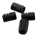 4pcs Hexagon Tyre Tire Valve Stems Caps Cover Black for Vehicle Car