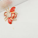2Pcs Women Men Crystal Animal Honey Bee Brooch Pin Lapel Broach Jewelry Gift