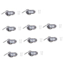 10 Pieces Waterproof White 2 LED Side Marker Indicator Lights Truck Trailer