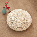 Eco-friendly Breathable Padded Knitted Seat Cushion Straw Futon Floor Pouf