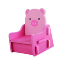 DIY Kids Chair Non-toxic Foam Chair Children's Pretend Play Chairs Stool Pink