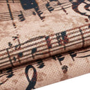 Music Series Note Printed Linen Square 45x45cm Home Decor Houseware Throw P L6Q9