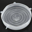6x Silicone Storage Covers, 6-Pack of Various Sizes Silicone Stretch Lids