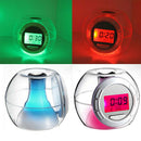 Modern Digital LCD Display 7 Colour Changing Alarm Clock Snooze Calendar
