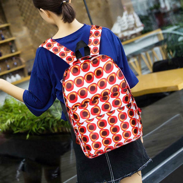 Printing Travel Backpacks Women Nylon Preppy Style Shoulder School Bags