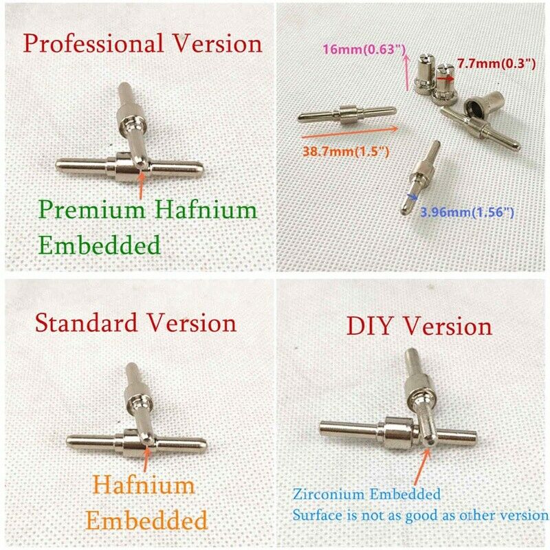 70Pcs Plasma Cutting Torch Consumable Cutting Extended Long Shield Cup Swir T4B2