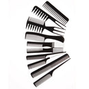 10Pcs Black Pro Salon Hair Styling Hairdressing Plastic Barbers Brush Combs A