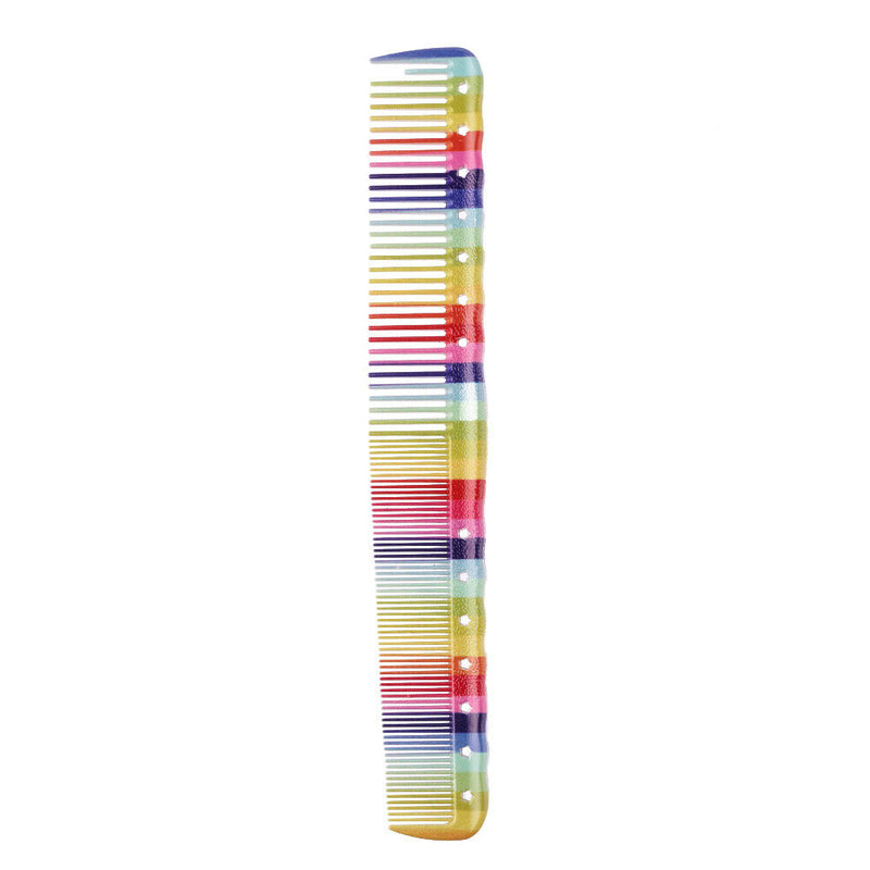 Haircut Comb Heat Resistant Colorful Rainbow Scale Measure Comb (TY-04) A