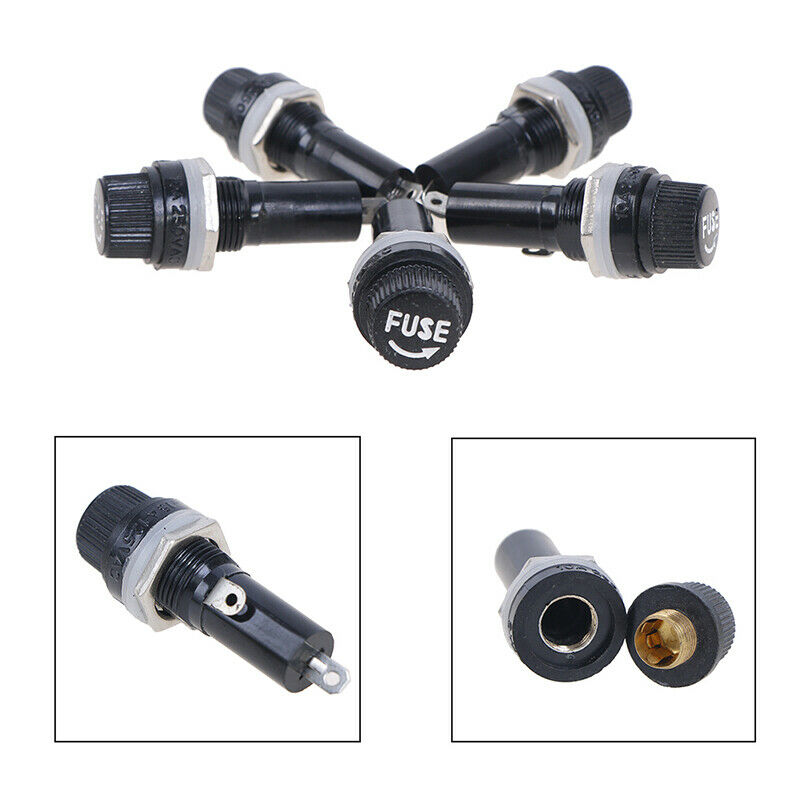 5pcs 6*30mm glass fuse holders 6x30 insurance Panel tube socket fuse hoSEAU