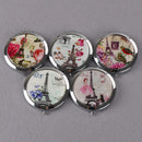 Woman makeup compact pocket tower mirrors portable double-side folding mirror SP