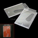 2 x Hard Plastic Vertical Business Identity ID Pass Card Badge Holder 5.5x8.8cm